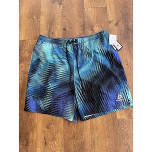Reebok Shorts Mens XL Windbreaker Training Swim MULTICOLOR board shorts
